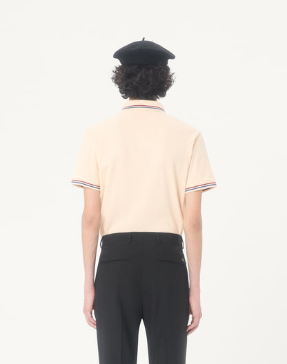 Cotton Piqué Polo Shirt With Vlogo Patch