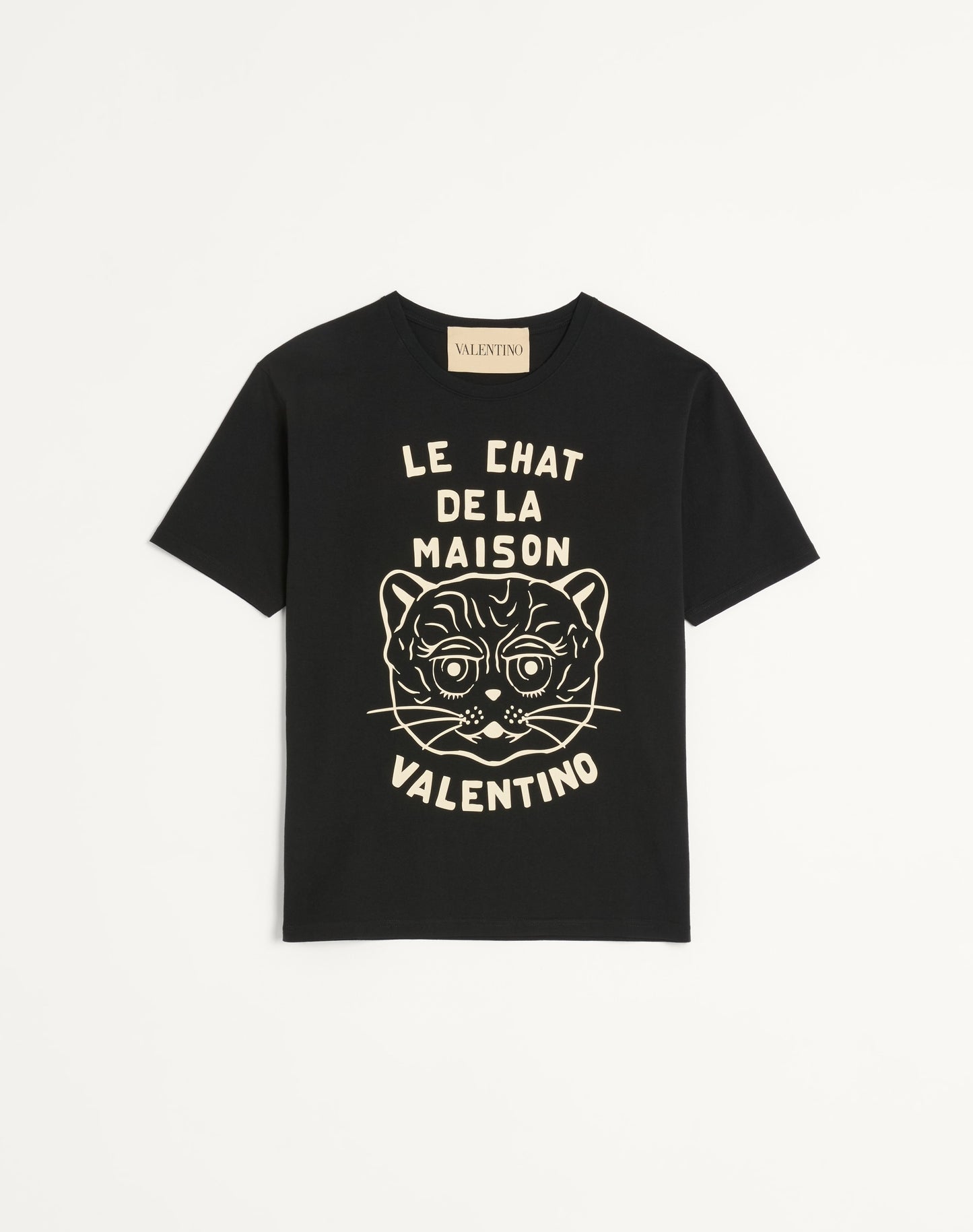 Cotton T-shirt With Le Chat De La Maison Print