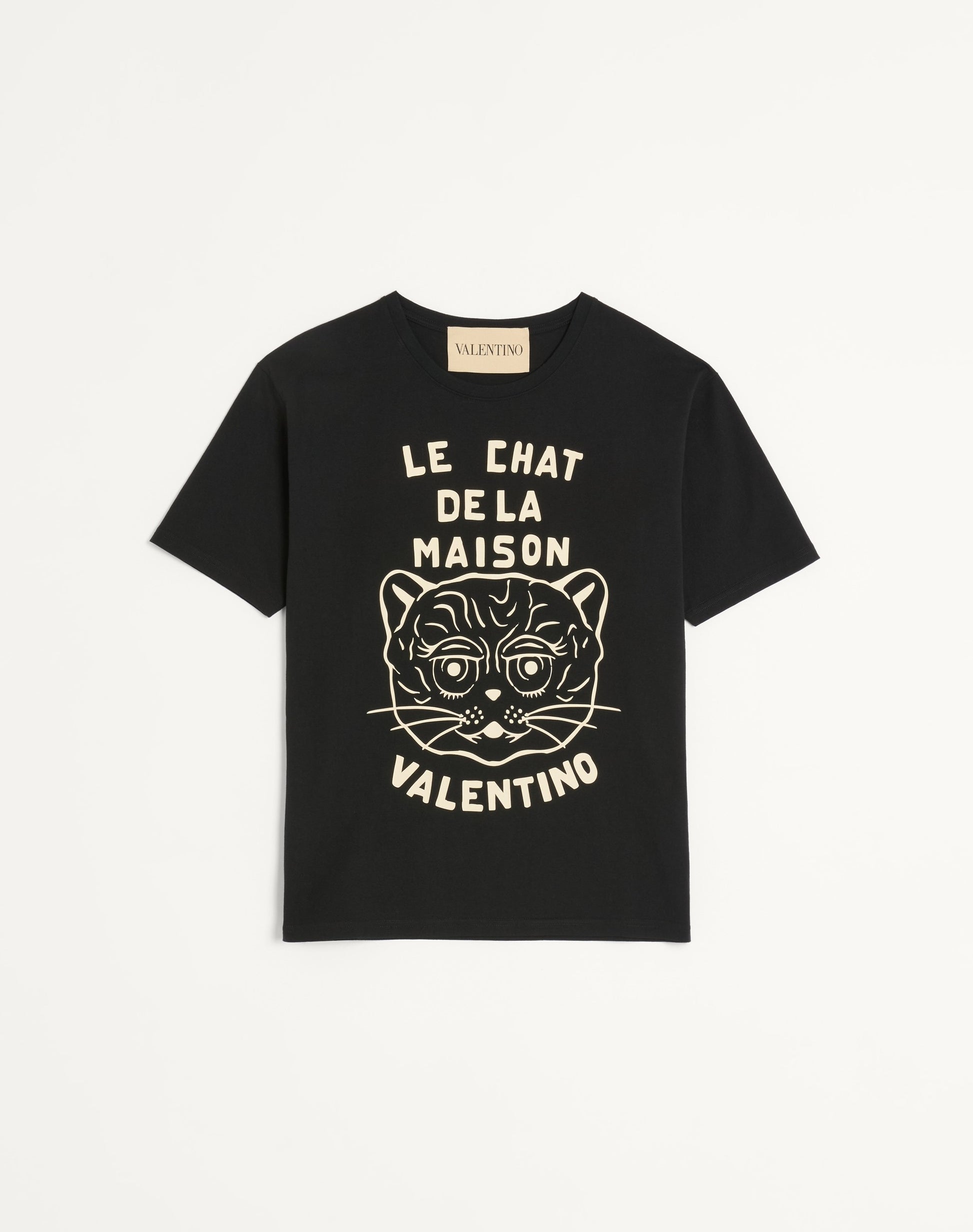 Cotton T-shirt With Le Chat De La Maison Print