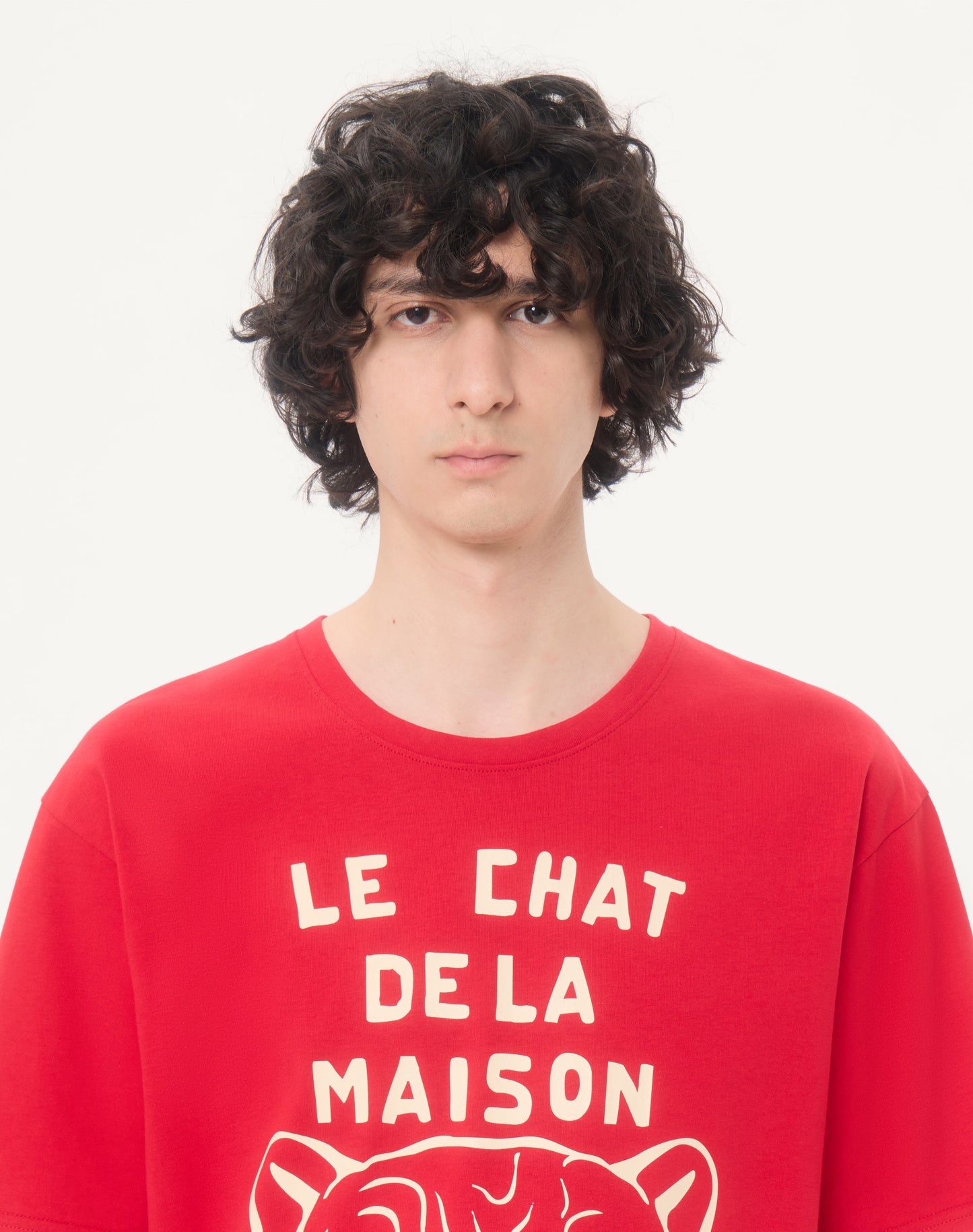 Cotton T-shirt With Le Chat De La Maison Print