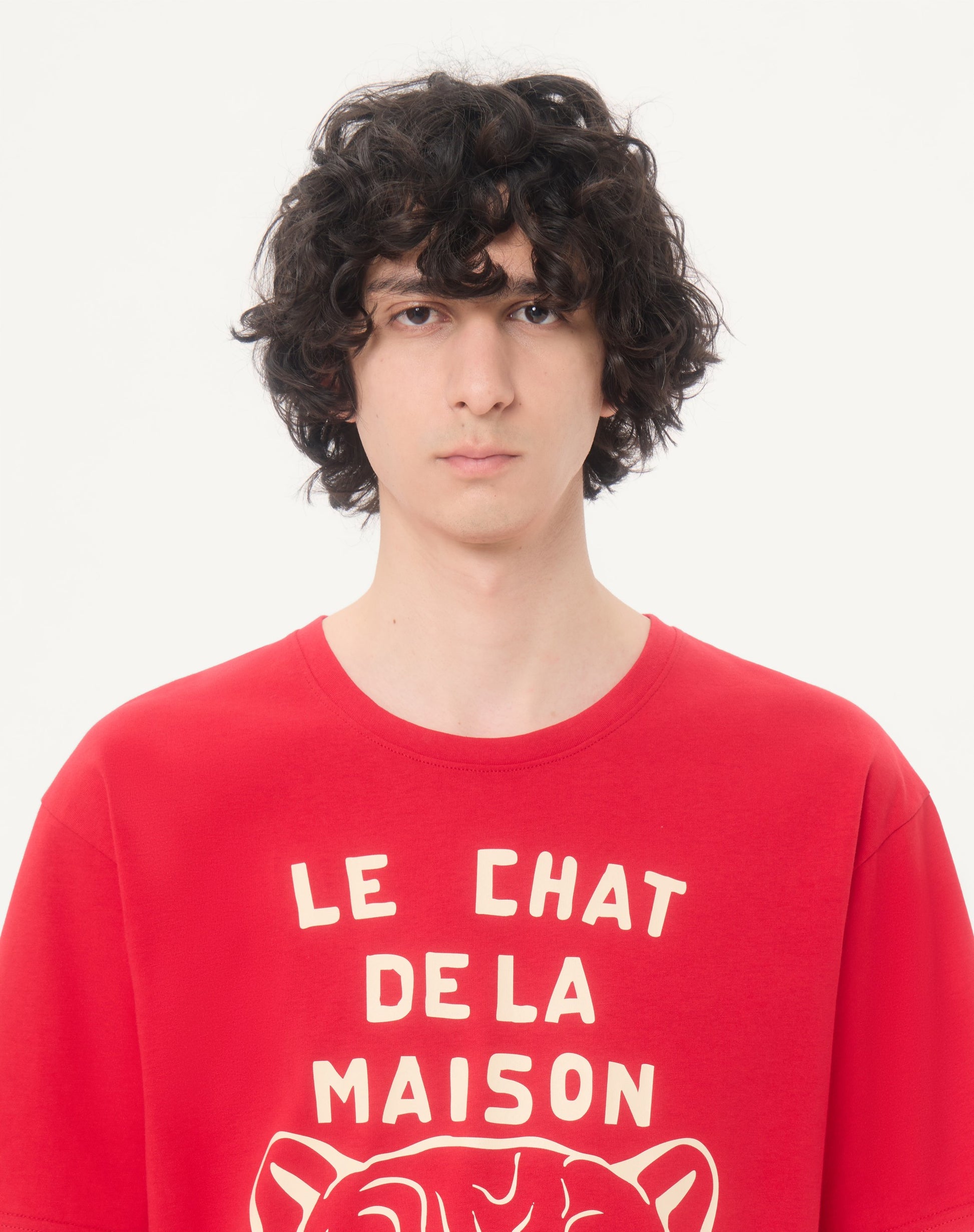 Cotton T-shirt With Le Chat De La Maison Print