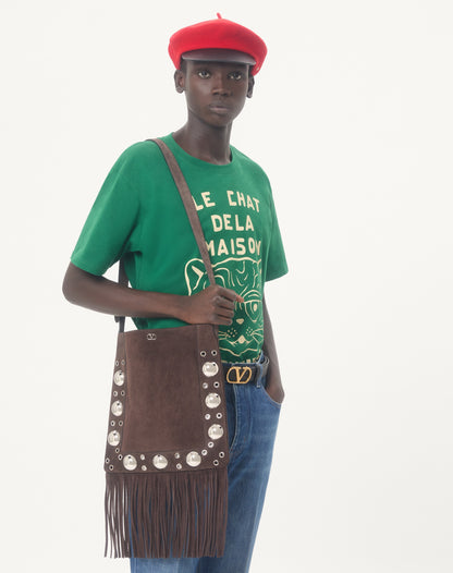 Cotton T-shirt With Le Chat De La Maison Print