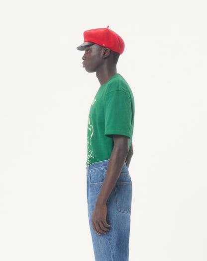 Cotton T-shirt With Le Chat De La Maison Print