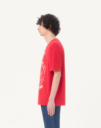 Cotton T-shirt With Le Chat De La Maison Print