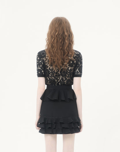 Cotton And Lace Top