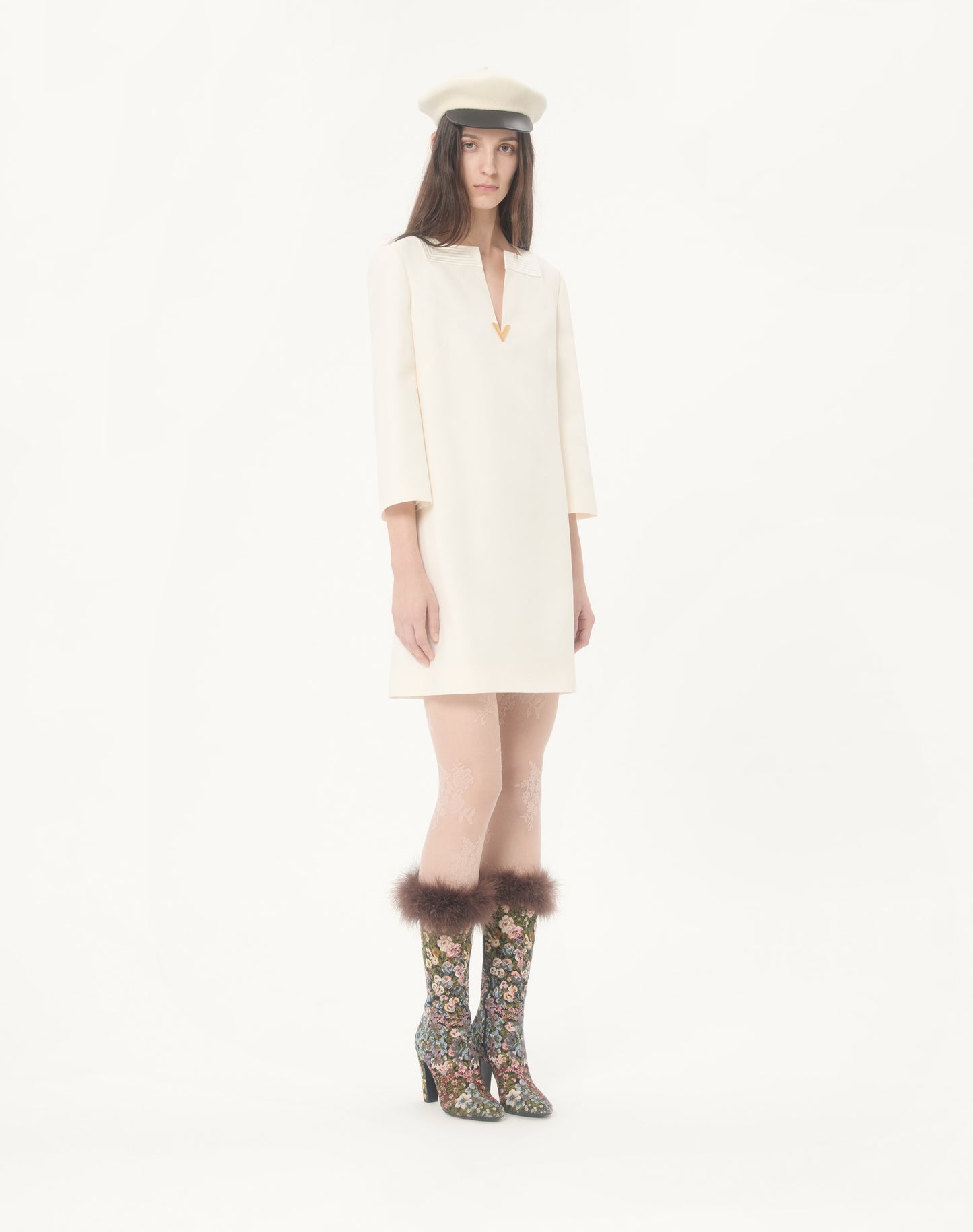 Crepe Couture Short Dress
