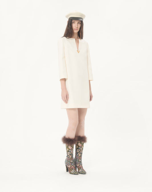 Crepe Couture Short Dress