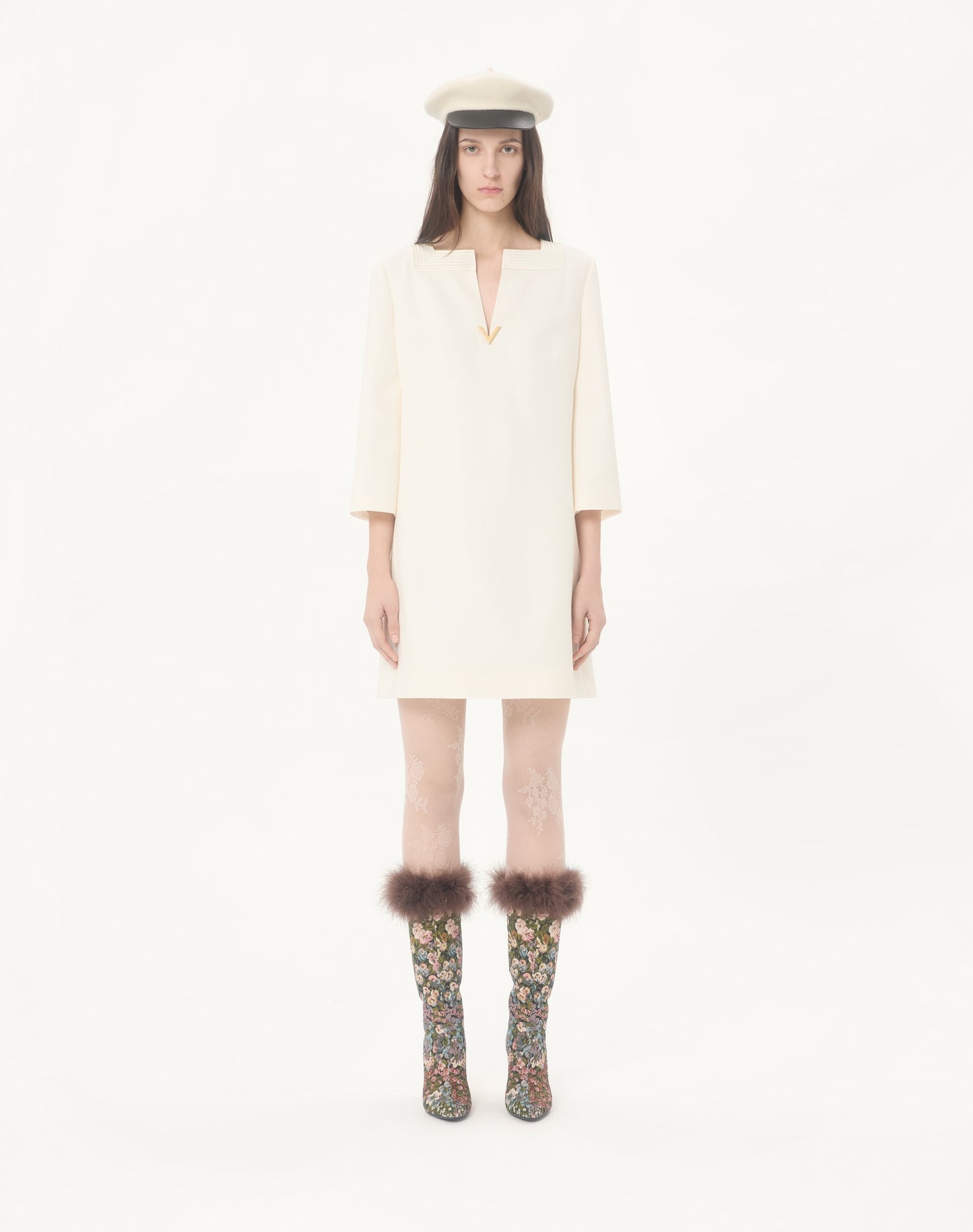 Crepe Couture Short Dress