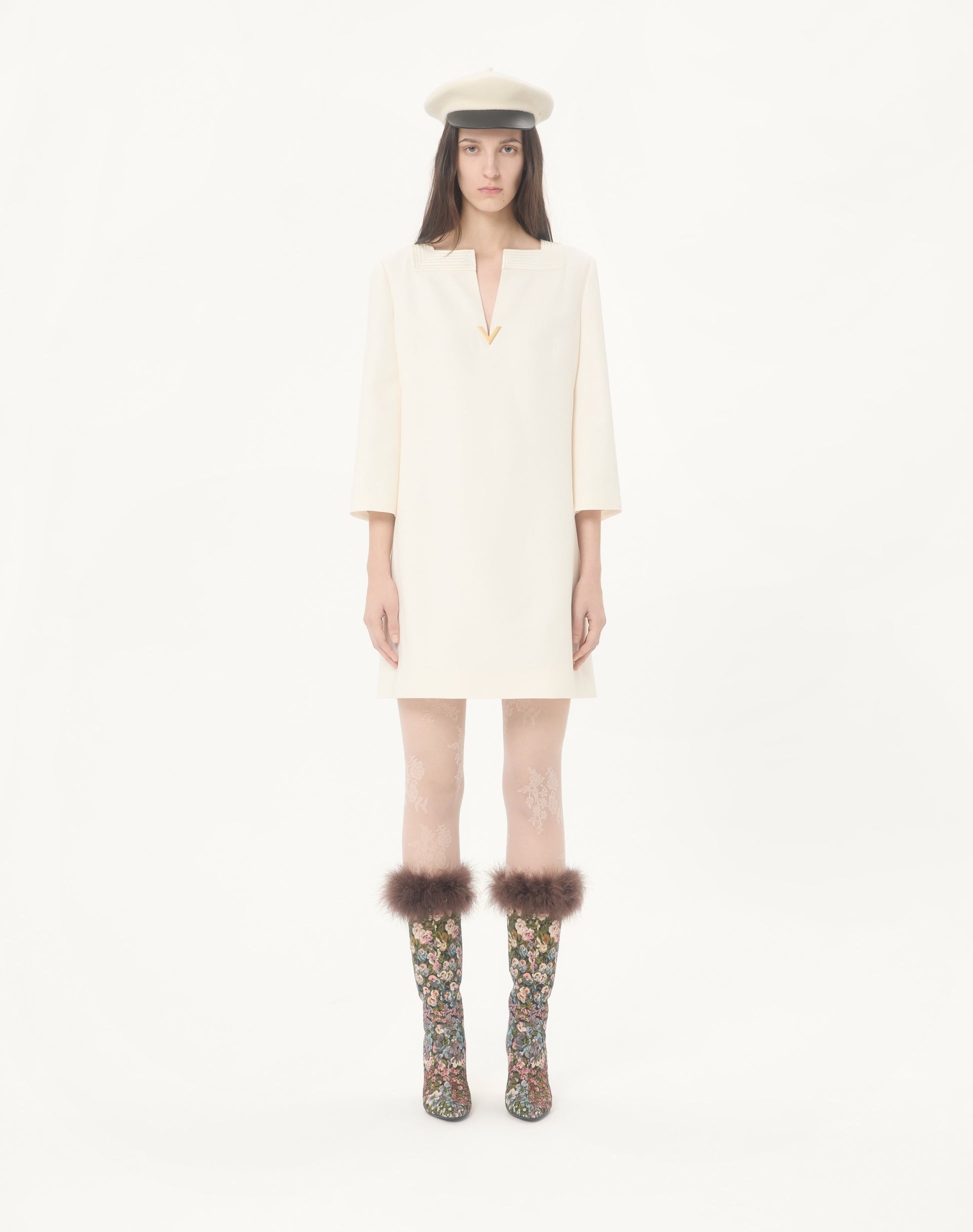 Crepe Couture Short Dress