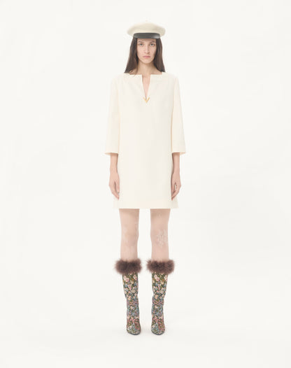 Crepe Couture Short Dress