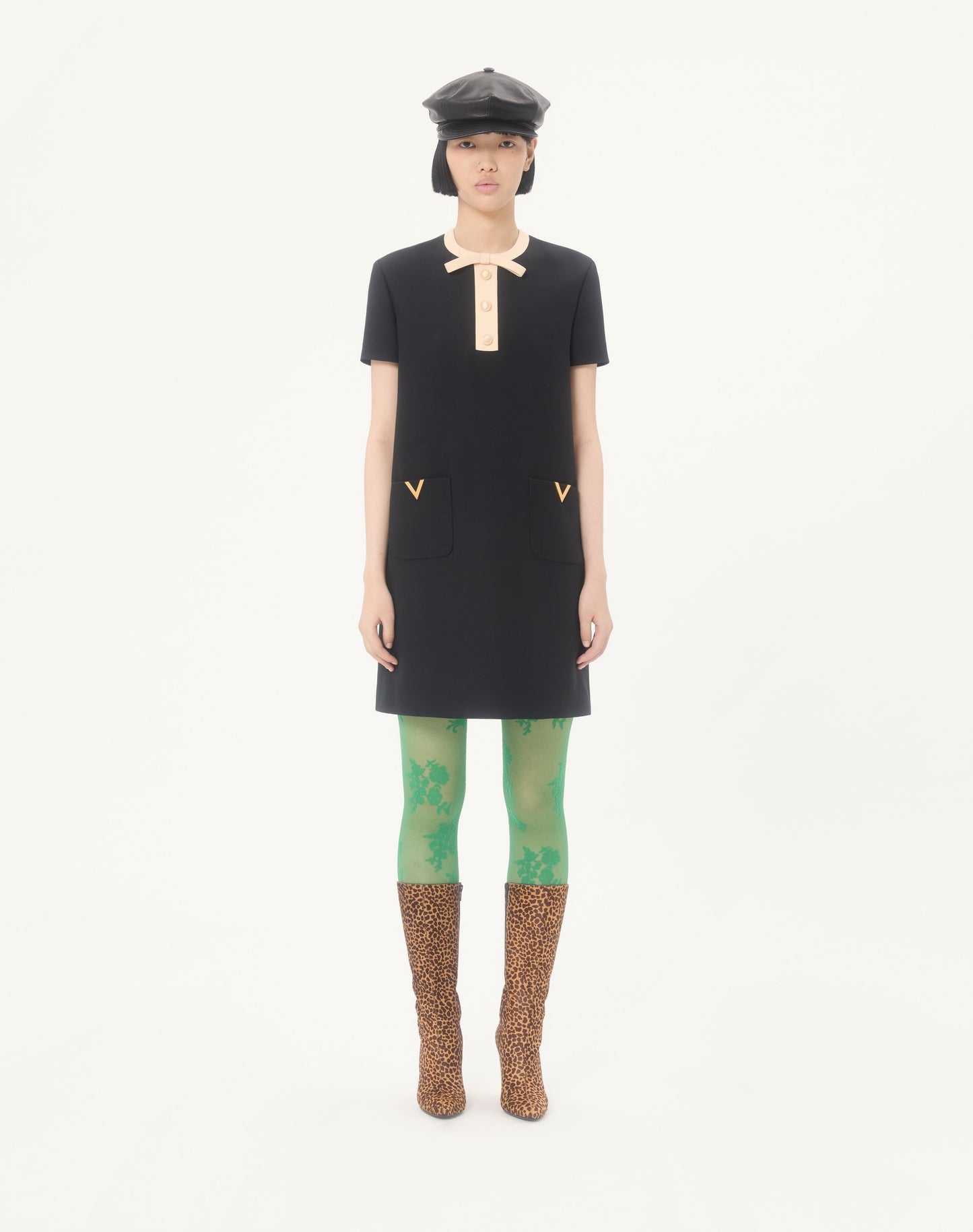 Crepe Couture Short Dress