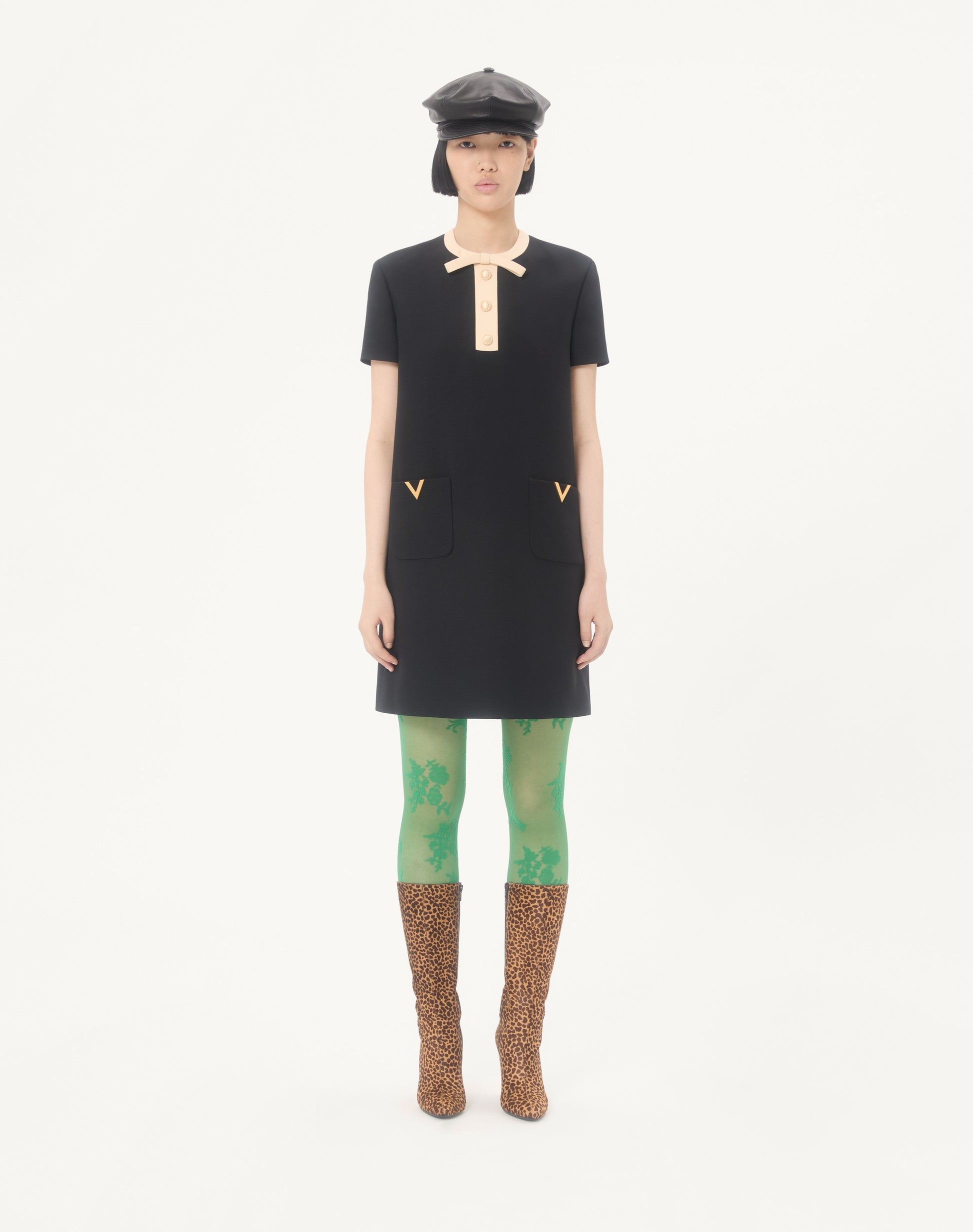 Crepe Couture Short Dress