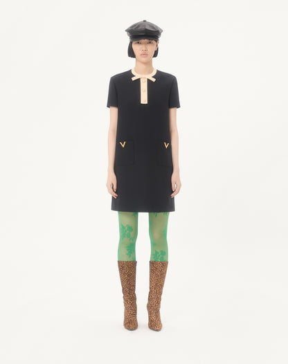Crepe Couture Short Dress