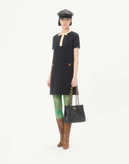 Crepe Couture Short Dress