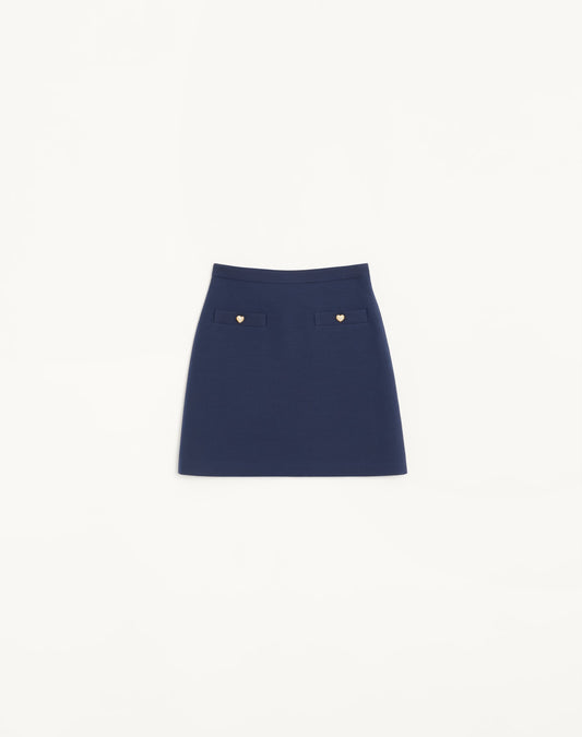 Crepe Couture Short Skirt