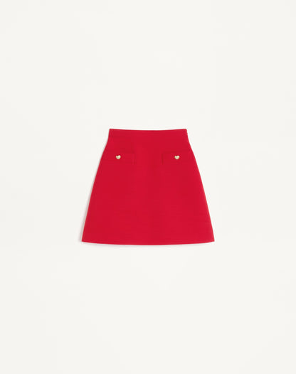 Crepe Couture Short Skirt
