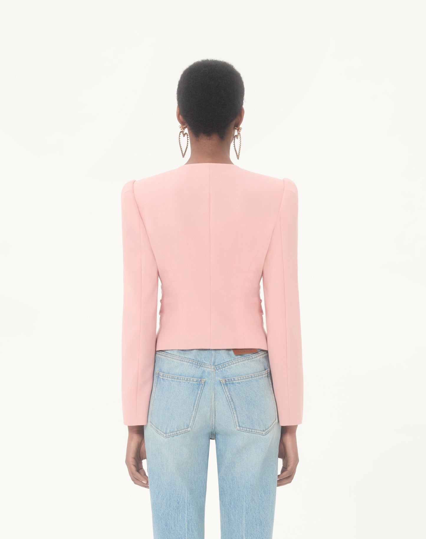 Cropped Jacket In Crispy Light Wool