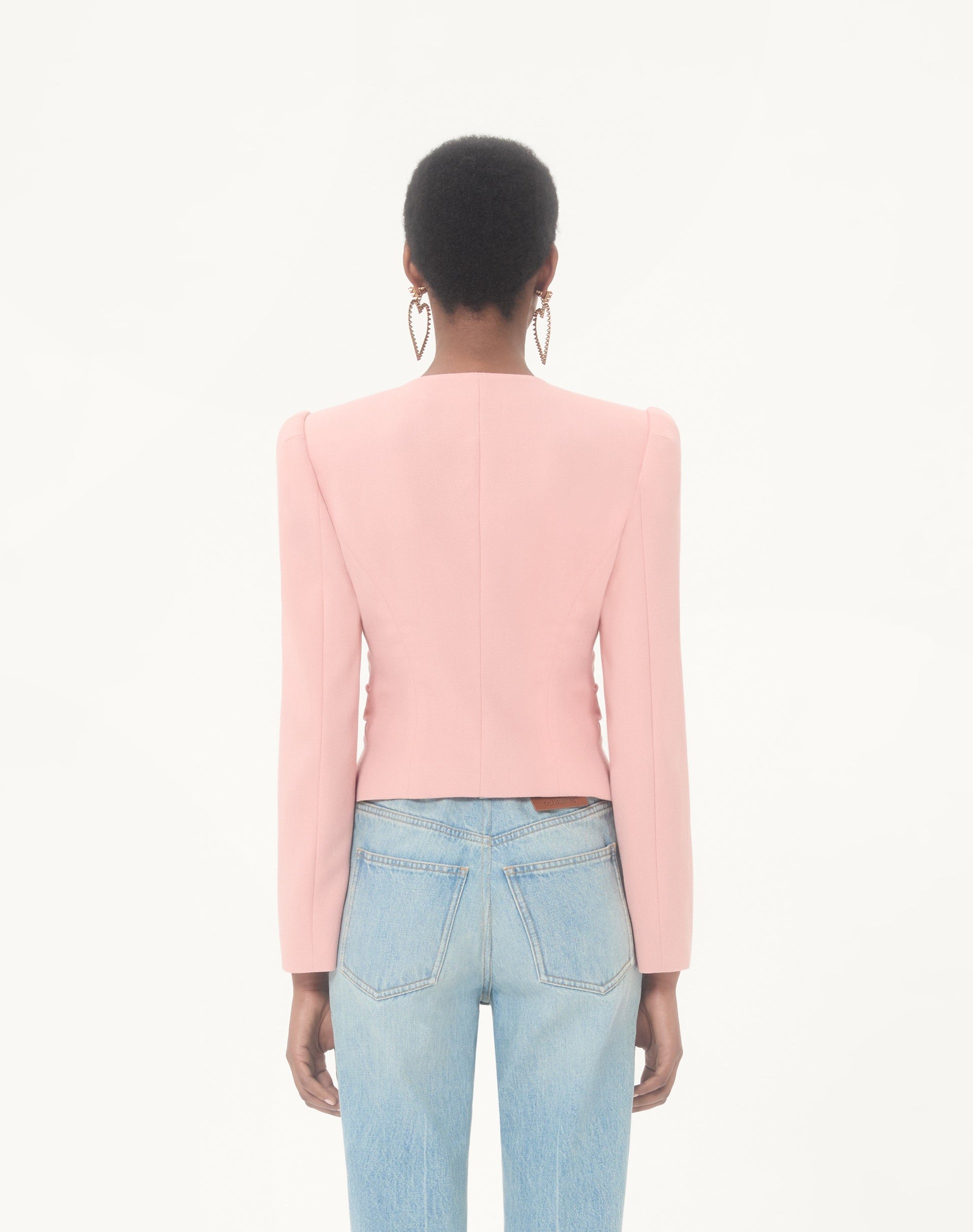 Cropped Jacket In Crispy Light Wool