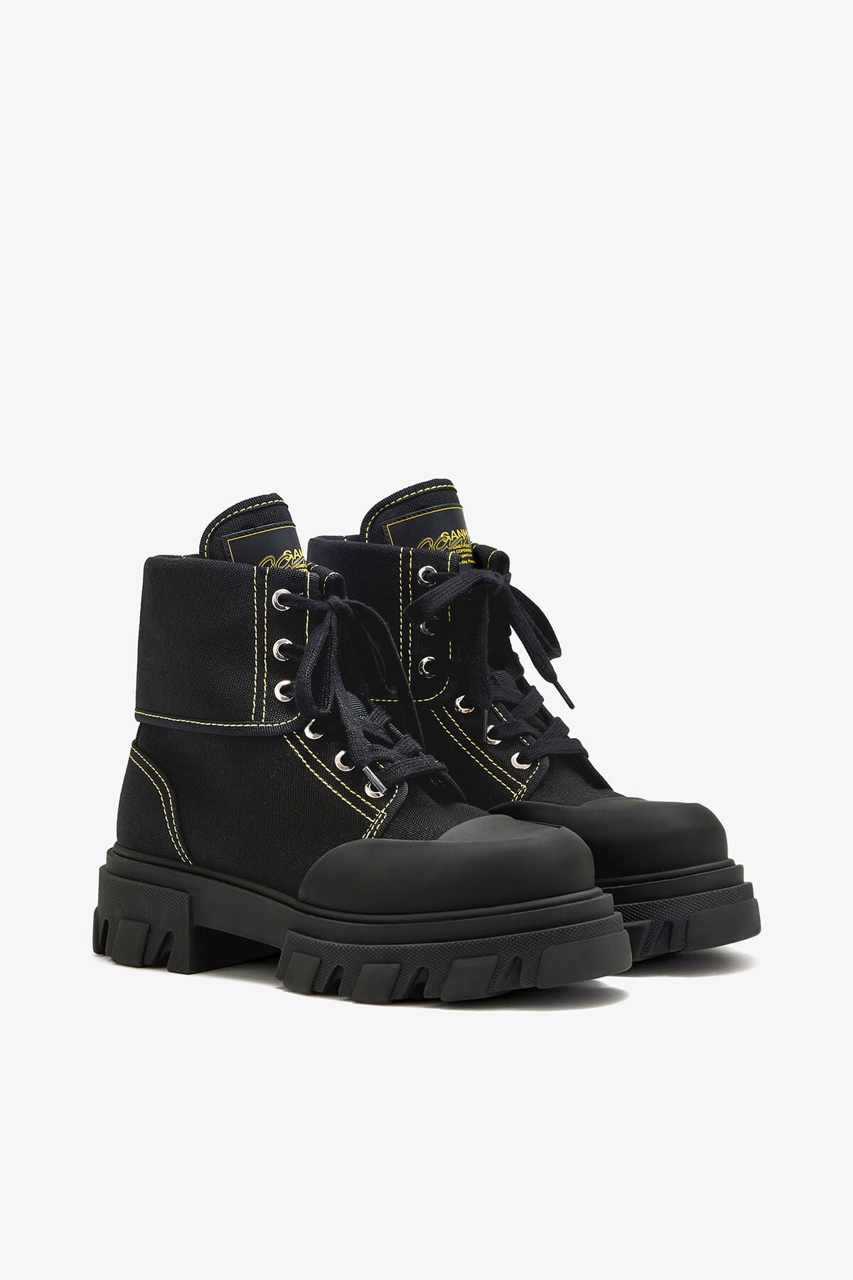 Trail Boots in Black Canvas