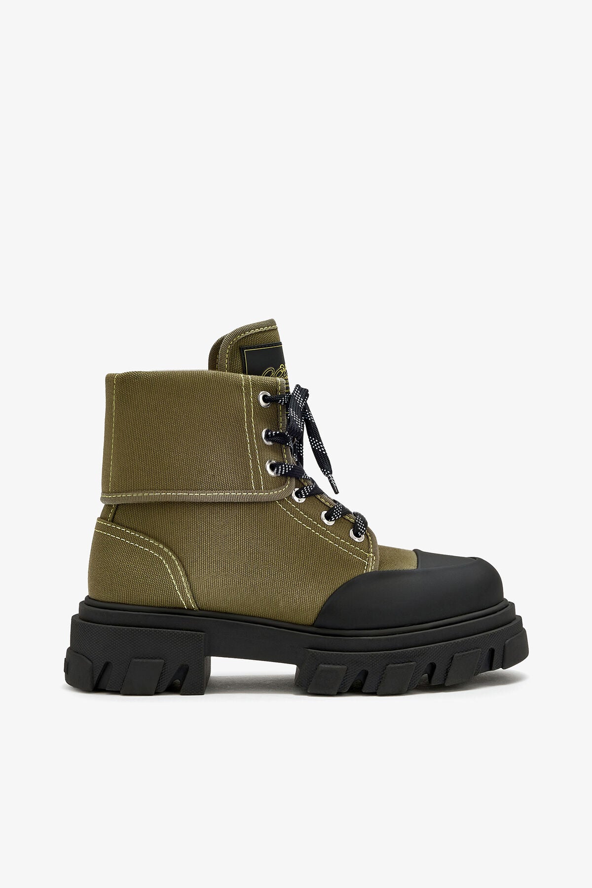 Trail Boots in Green Canvas