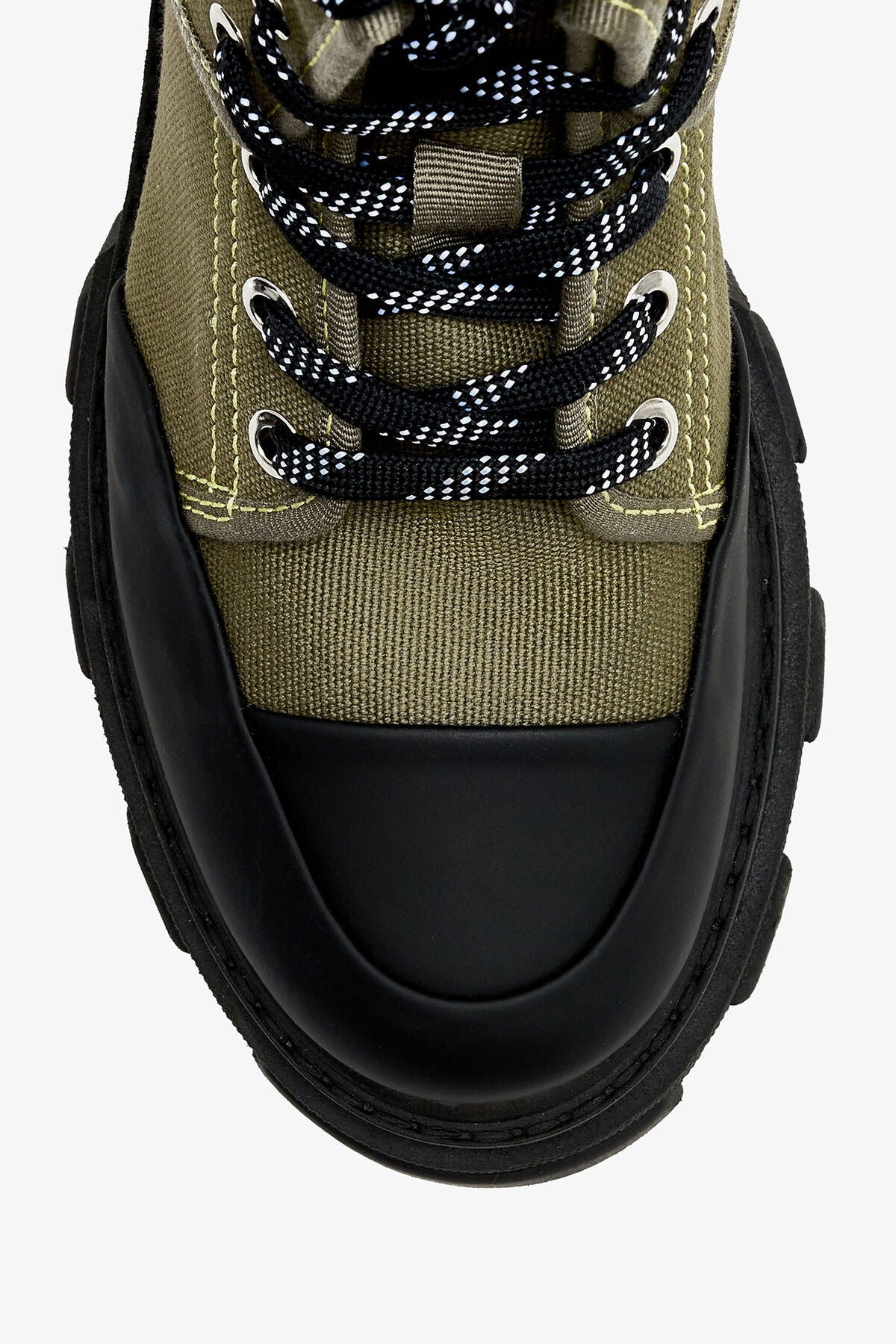 Trail Boots in Green Canvas