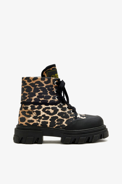 Trail Boots in Leopard Denim