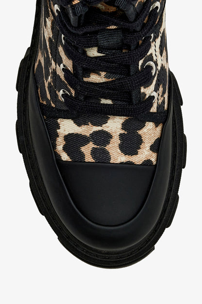 Trail Boots in Leopard Denim