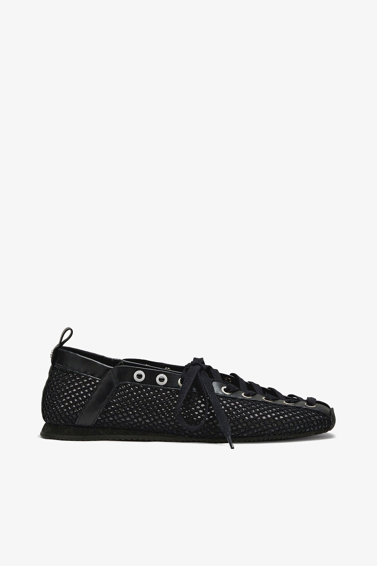 Sporty Ballerina in Black Mesh