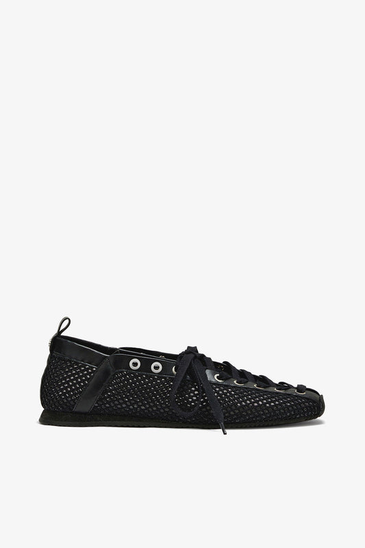 Sporty Ballerina in Black Mesh