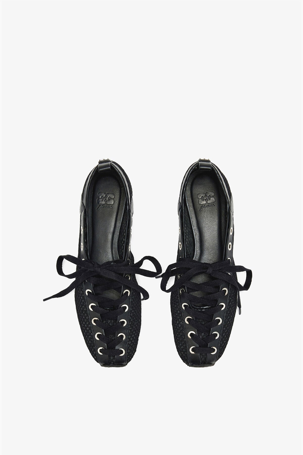 Sporty Ballerina in Black Mesh