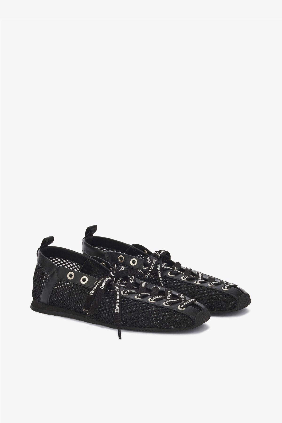 Sporty Ballerina in Black Mesh