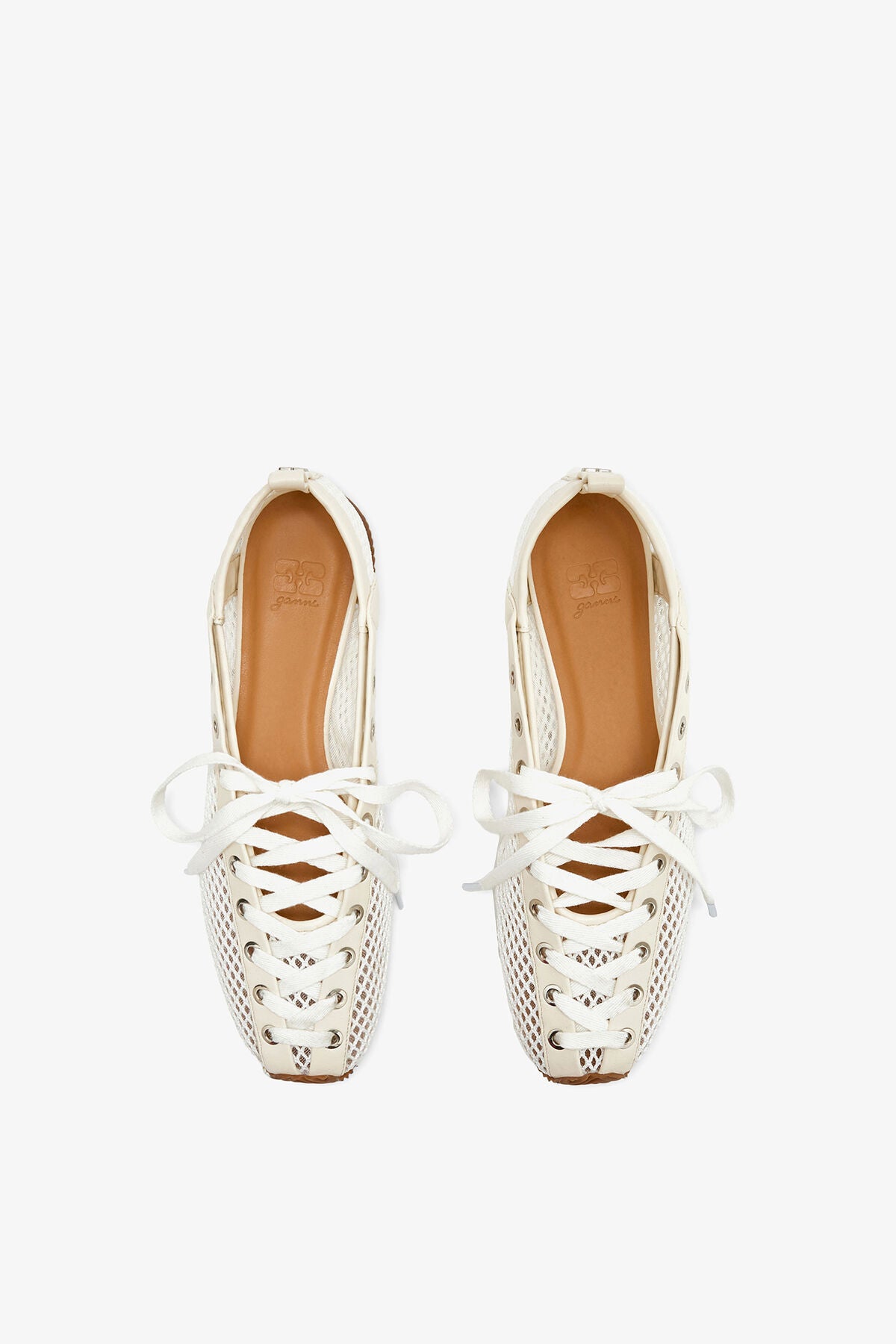 Sporty Ballerina in White Mesh