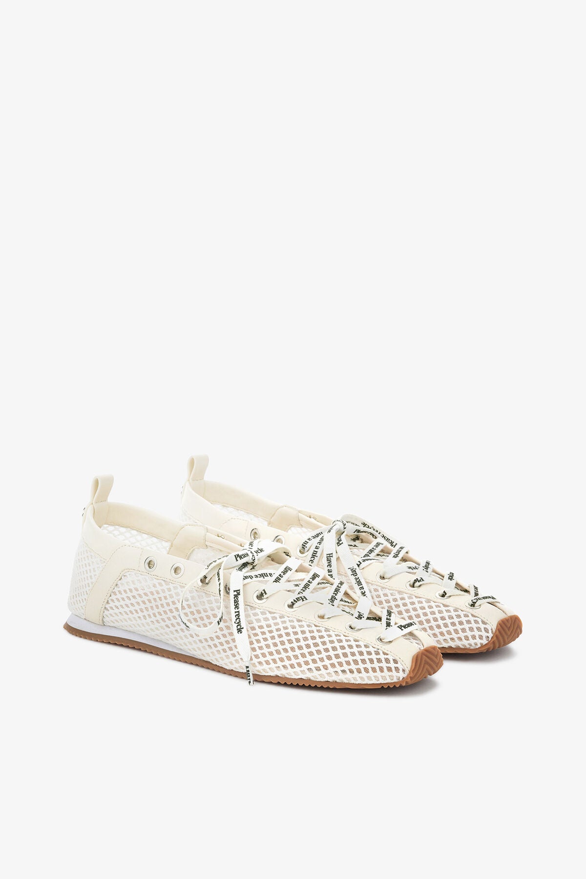 Sporty Ballerina in White Mesh