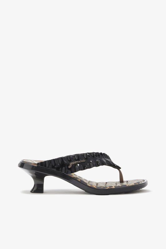 Melissa Thong Kitten Heel in Leopard