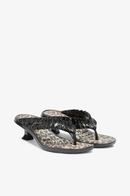 Melissa Thong Kitten Heel in Leopard
