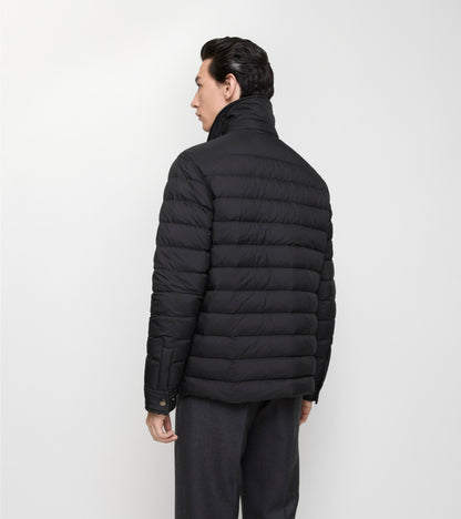 Nylon Padded Overshirt in Black
