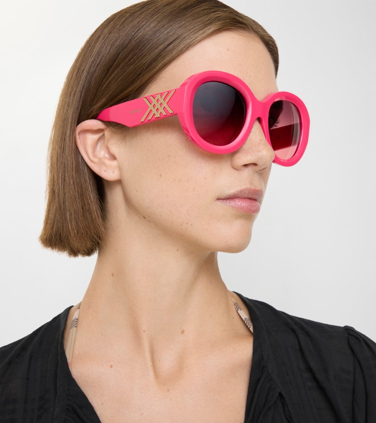 Heritage Round Sunglasses in Aubergine
