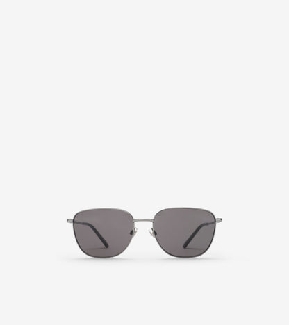 Metal Check Square Sunglasses in Light gold