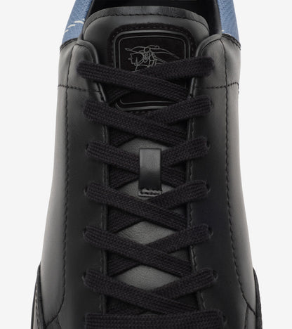 Leather Set Sneakers in Black/wave blue
