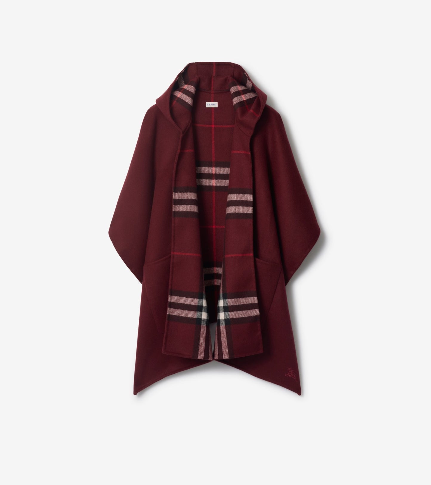 Cashmere Hooded Cape in Treacle brown