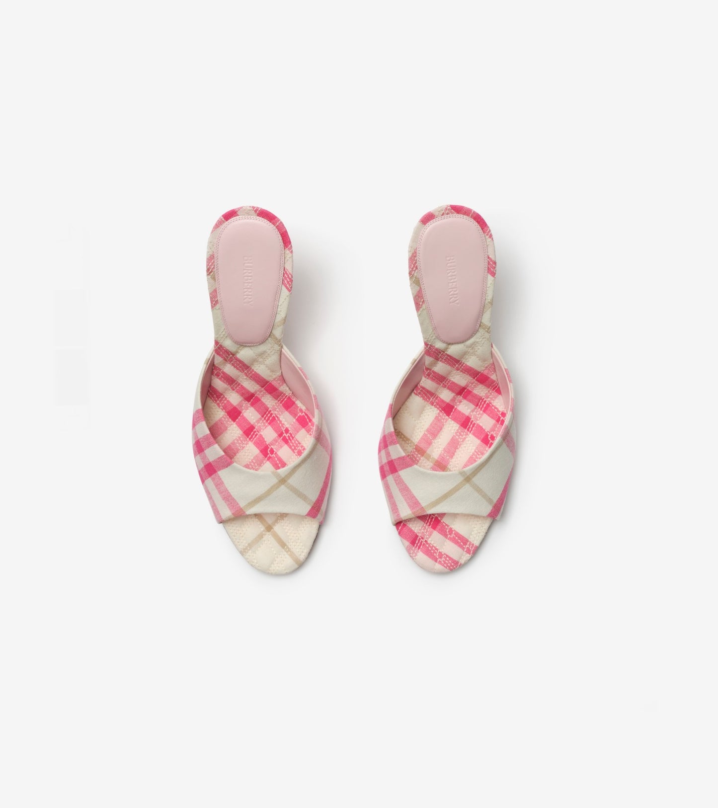 Check Mews High Sandals in Aubergine purple