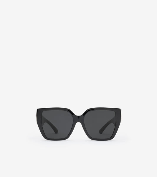 Crystal EKD Square Sunglasses in Black