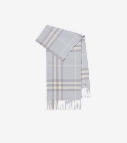Check Cashmere Scarf in Bow pink