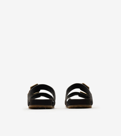 Check Suede Urchin Sandals in Black