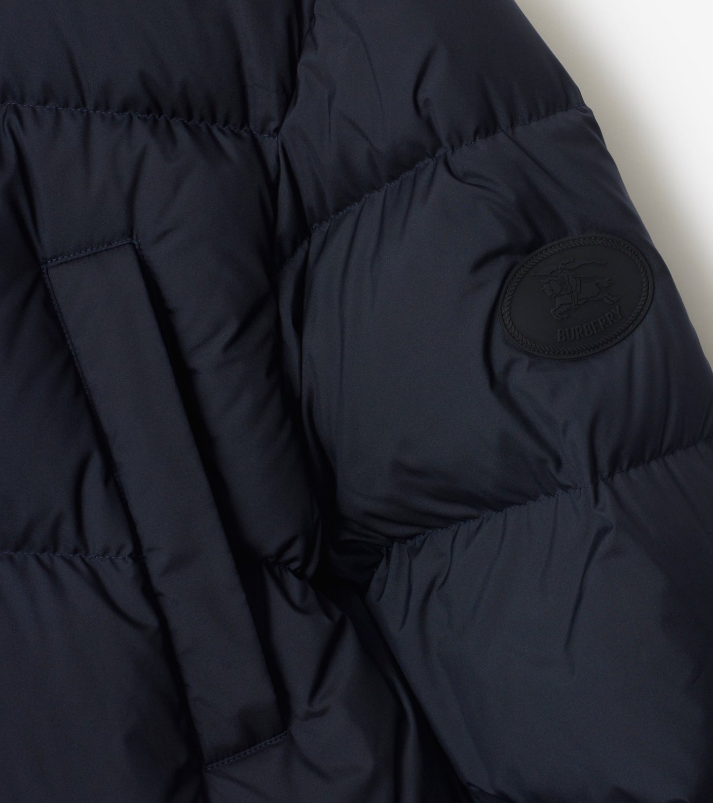 Hooded Puffer Jacket in Navy blue