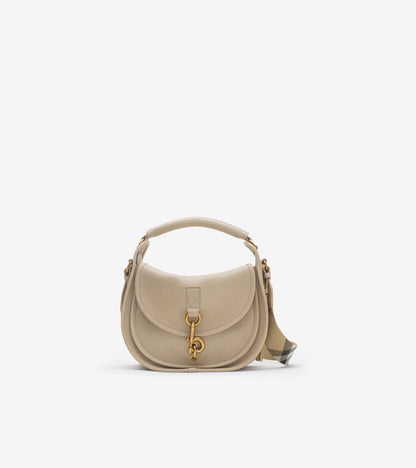 Small B Clip Messenger Bag in Hazel brown
