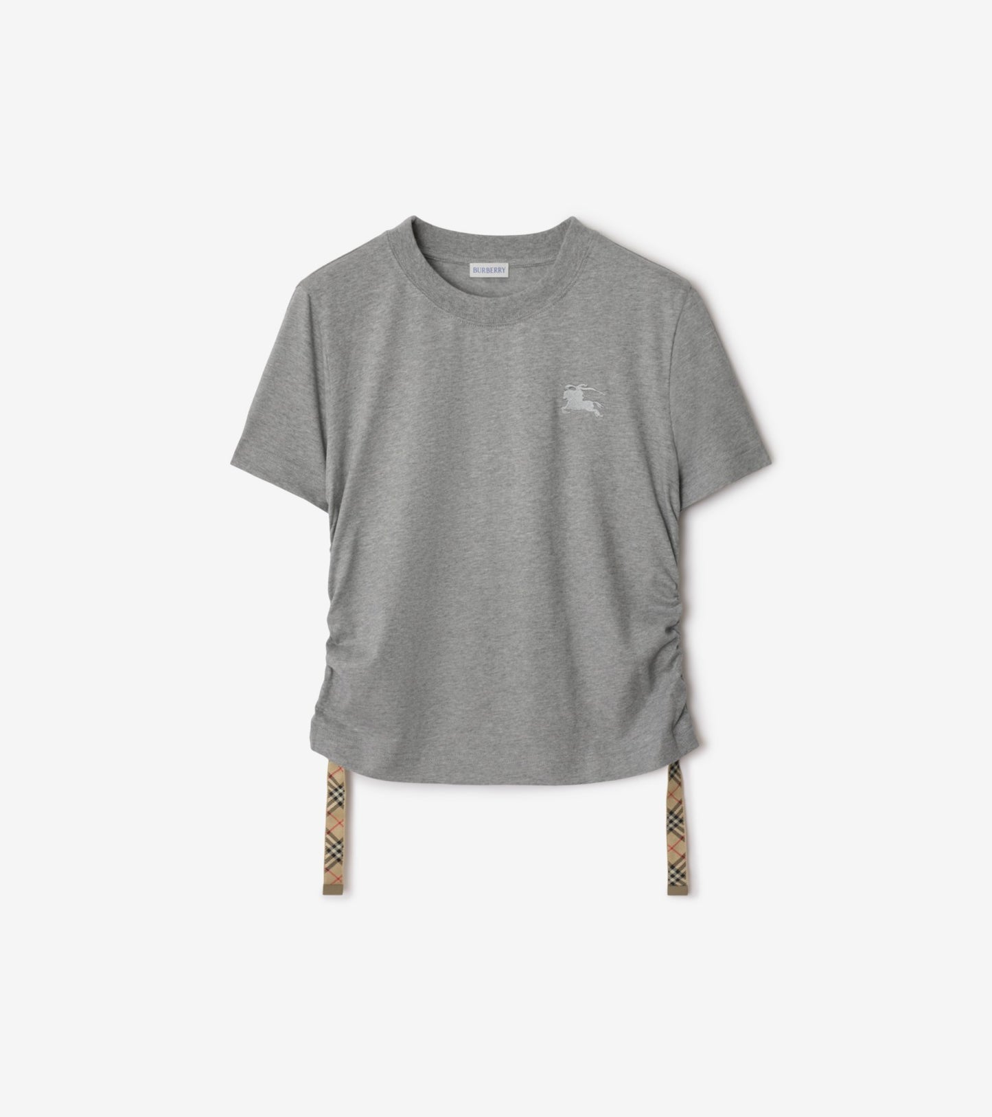 Festival Cotton T-shirt in Pale grey melange