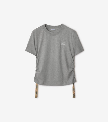 Festival Cotton T-shirt in Pale grey melange
