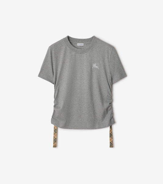 Festival Cotton T-shirt in Pale grey melange