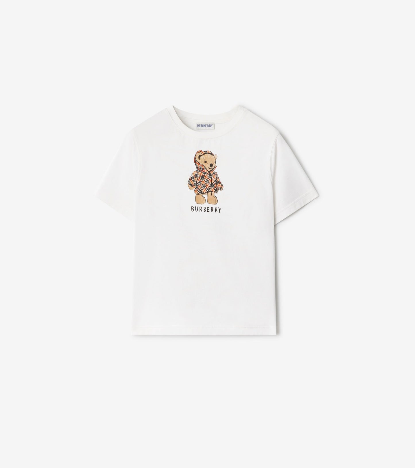 Puffer Bear Cotton T-shirt in White